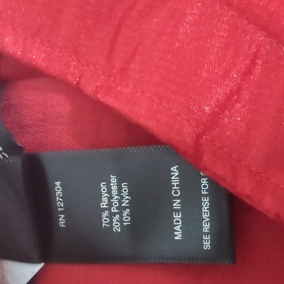 ALI MILES Shimmer Woven Round Collar 3/4 Sleeve Button-Front Jacket (2X) - Picture 8 of 8